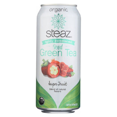Organic Lightly Sweetened Iced Green Tea 16 Oz (Case of 12) by Steaz