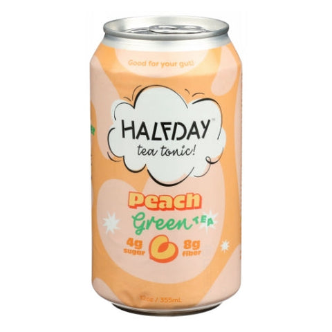 Peach Green Tea Tonic 12 Oz (Case of 12) by Halfday