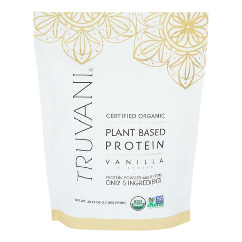 Organic Vanilla Plant Based Protein Powder 20.95 Oz by Truvani