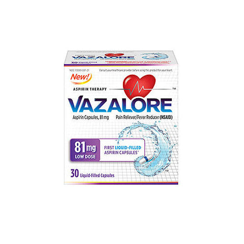 Vazalore, Aspirin Liquid & Filled, 81 mg, 30 Caps