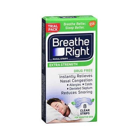 Bronkaid, Nasal Strips Extra Strength Clear For Sensitive Skin, 8 Count