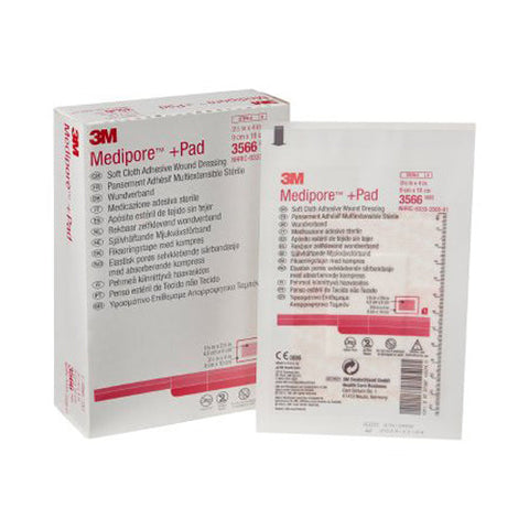 3M, 3M Medipore +Pad Soft Cloth Dressings 3�� x 4 Inch, Box Of 25