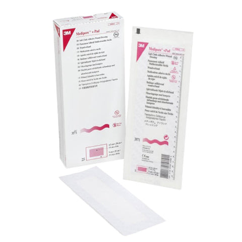 3M, 3M Medipore + Pad Soft Cloth Adhesive Dressing 3�� x 10 Inch, Box Of 25