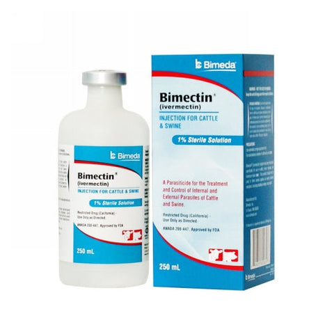 Bimeda, Bimectin Injection for Cattle and Swine, 250 ML