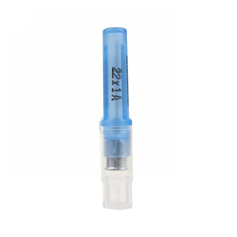 Monoject Disposable Aluminum Hub Needle 22 x 1" Blue 1 Each by Monoject