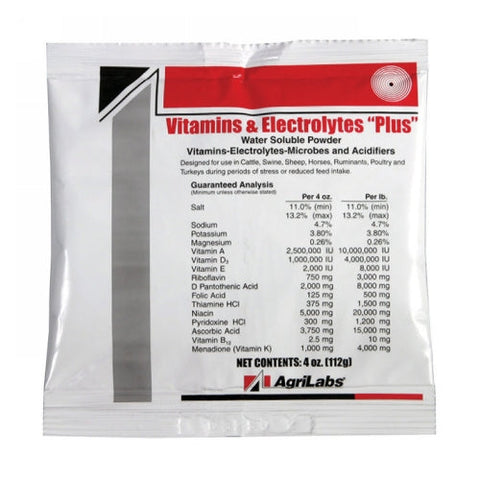 Agrilabs, Vitamins & Electrolytes Plus, 4 Oz