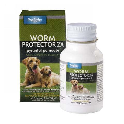 Prolabs, Worm Protector 2X Liquid Dog Dewormer, 60 ml