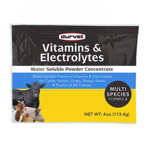 Durvet, Vitamins & Electrolytes Concentrate for Livestock and Horses, 4 Oz
