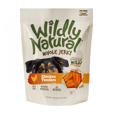 Wildly Natural, Wildly Natural Whole Jerky Strips for Dogs Chicken Tenders, 12 Oz
