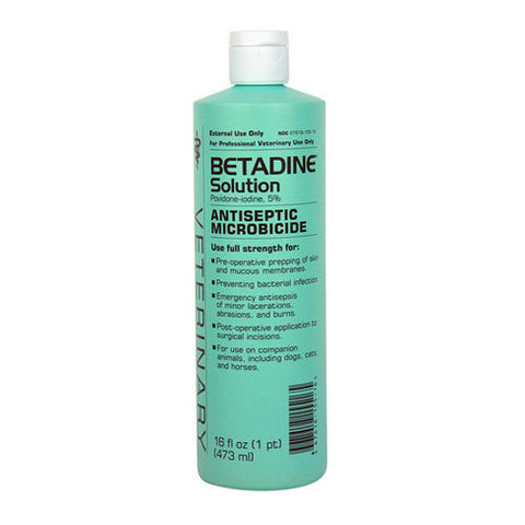Betadine, Betadine Solution 5% Povidone-Iodine Antiseptic Microbicide, 16 Oz