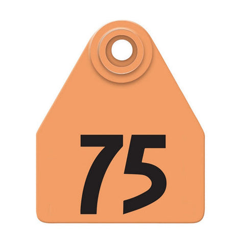 Allflex, Allflex Global Medium Numbered Tags 51-75 Orange, 1 Count