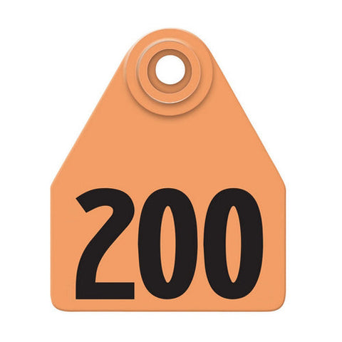 Allflex, Allflex Global Medium Numbered Tags 176-200 Orange, 1 Count