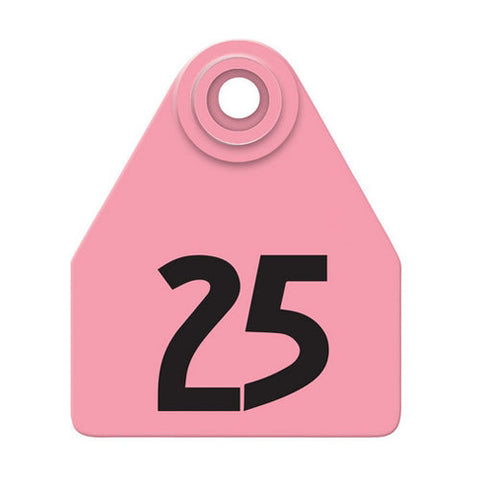 Allflex, Allflex Global Medium Numbered Tags 1-25 Pink, 1 Count