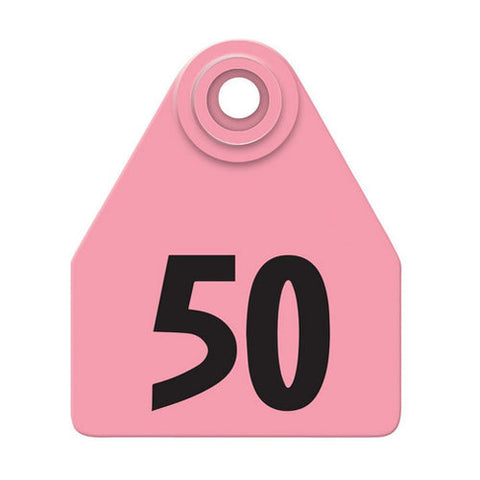 Allflex, Allflex Global Medium Numbered Tags 26-50 Pink, 1 Count