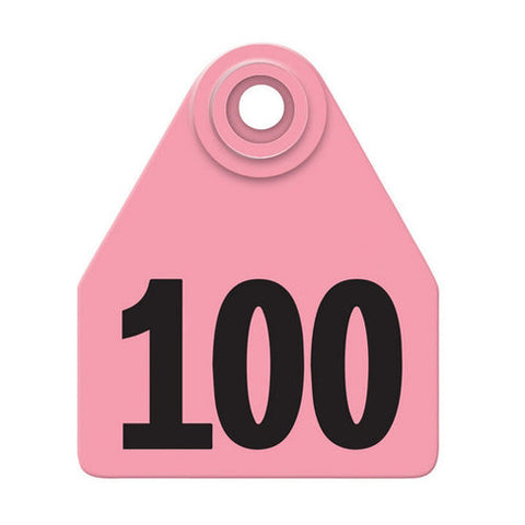 Allflex, Allflex Global Medium Numbered Tags 76-100 Pink, 1 Count