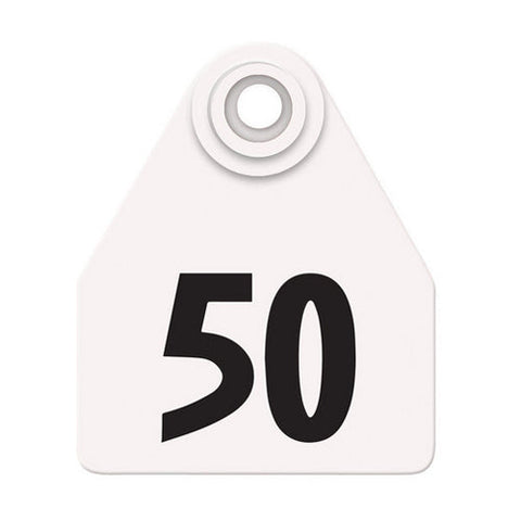 Allflex, Allflex Global Medium Numbered Tags 26-50 White, 1 Count