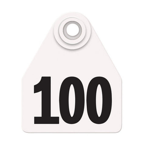 Allflex, Allflex Global Medium Numbered Tags 76-100 White, 1 Count