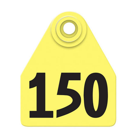 Allflex, Allflex Global Medium Numbered Tags 126-150 Yellow, 1 Count