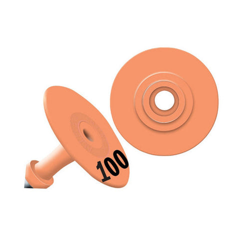 Allflex, Allflex Global Small Round Numbered Tags 76-100 Orange, 1 Count
