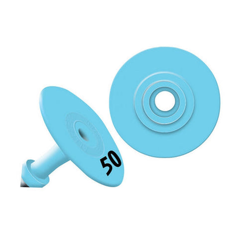 Allflex, Allflex Global Small Round Numbered Tags 26-50 Blue, 1 Count