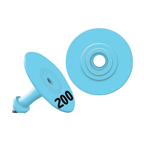 Allflex, Allflex Global Small Round Numbered Tags 176-200 Blue, 1 Count