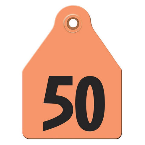 Agritags, AgriLabs Large Numbered AgriTags 26-50 Orange, 1 Count