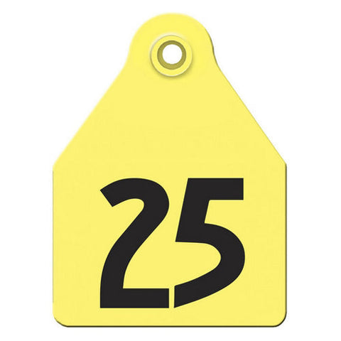 Agritags, AgriLabs Large Numbered AgriTags 1-25 Yellow, 1 Count