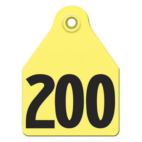 Agritags, AgriLabs Large Numbered AgriTags 176-200 Yellow, 1 Count
