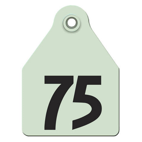 Agritags, AgriLabs Large Numbered AgriTags 51-75 Green, 1 Count