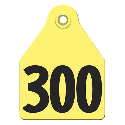 Agritags, AgriLabs Large Numbered AgriTags 276-300 Yellow, 1 Count