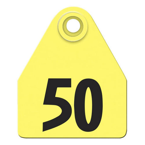 Agritags, AgriLabs Medium Numbered AgriTags 26-50 Yellow, 1 Count
