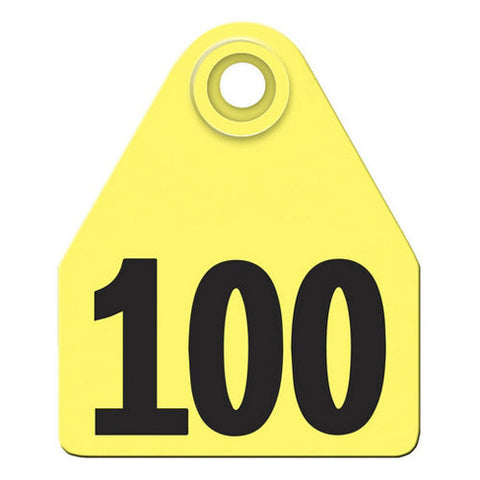 Agritags, AgriLabs Medium Numbered AgriTags 76-100 Yellow, 1 Count