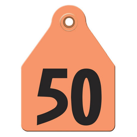 Agritags, AgriLabs Maxi Numbered AgriTags 26-50 Orange, 1 Count