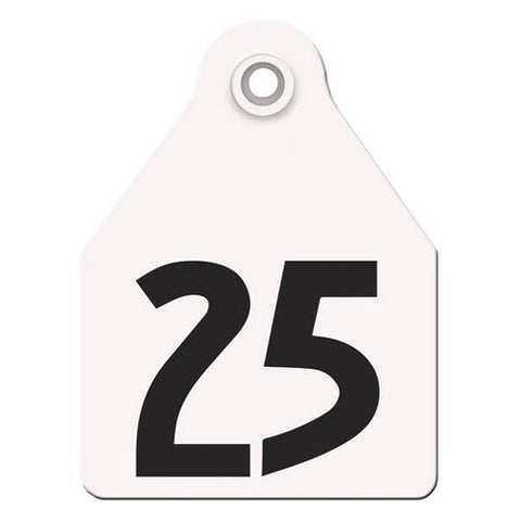 Agritags, AgriLabs Maxi Numbered AgriTags 1-25 White, 1 Count