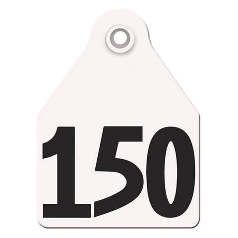 Agritags, AgriLabs Maxi Numbered AgriTags 126-150 White, 1 Count