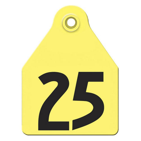 Agritags, AgriLabs Maxi Numbered AgriTags 1-25 Yellow, 1 Count