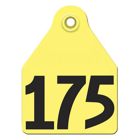 Agritags, AgriLabs Maxi Numbered AgriTags 151-175 Yellow, 1 Count