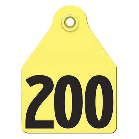 Agritags, AgriLabs Maxi Numbered AgriTags 176-200 Yellow, 1 Count