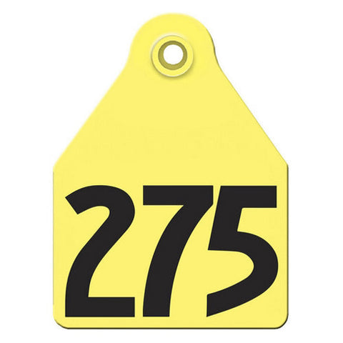 Agritags, AgriLabs Maxi Numbered AgriTags 251-275 Yellow, 1 Count