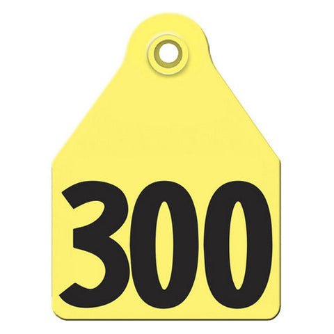 Agritags, AgriLabs Maxi Numbered AgriTags 276-300 Yellow, 1 Count