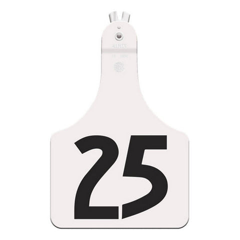 Allflex, ATag Numbered Cow ID Ear Tags 1-25 White, 1 Count