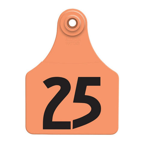 Allflex, Allflex Global Large Numbered Tags 1-25 Orange, 1 Count