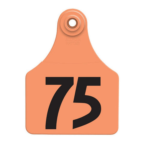 Allflex, Allflex Global Large Numbered Tags 51-75 Orange, 1 Count