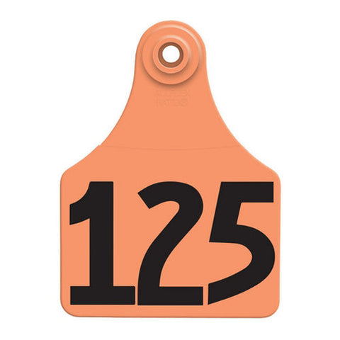 Allflex, Allflex Global Large Numbered Tags 101-125 Orange, 1 Count