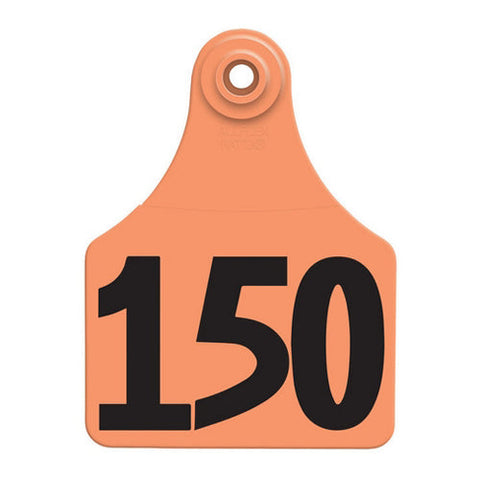 Allflex, Allflex Global Large Numbered Tags 126-150 Orange, 1 Count