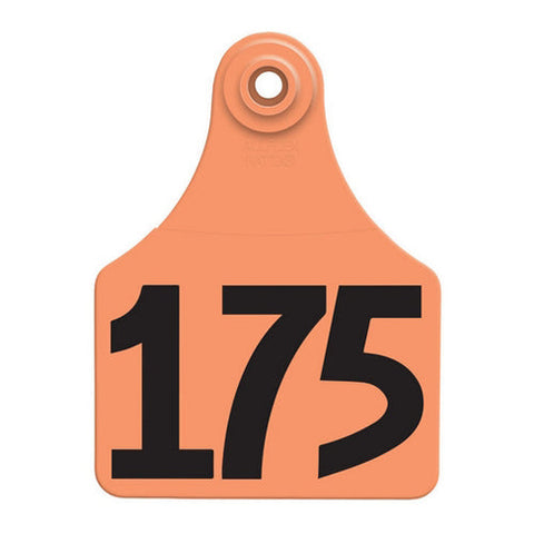 Allflex, Allflex Global Large Numbered Tags 151-175 Orange, 1 Count