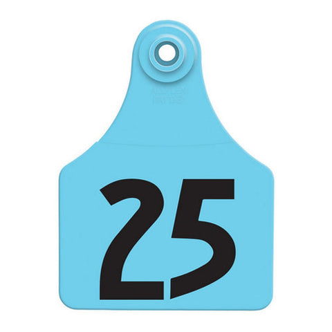 Allflex, Allflex Global Large Numbered Tags 1-25 Blue, 1 Count