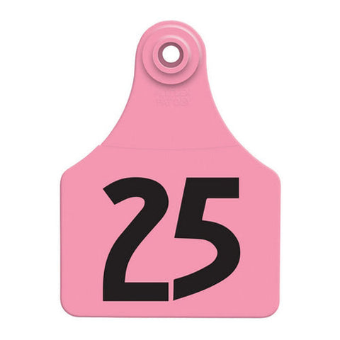Allflex, Allflex Global Large Numbered Tags 1-25 Pink, 1 Count