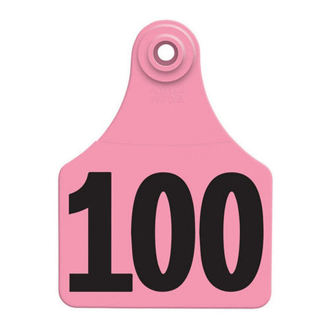 Allflex, Allflex Global Large Numbered Tags 76-100 Pink, 1 Count