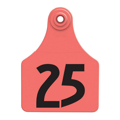 Allflex, Allflex Global Large Numbered Tags 1-25 Red, 1 Count
